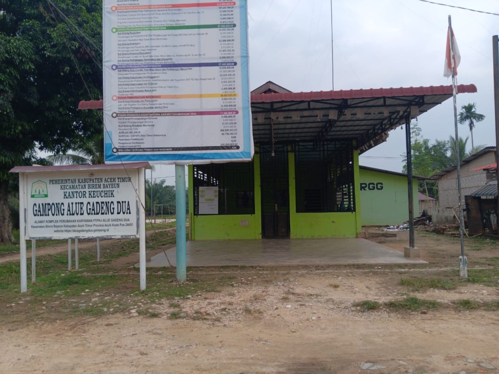 kantor Keuchik Alue Gadeng Dua yang terletak di Dusun Mawar